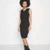 Anna Field Petite DRAPPED NECKLINE SMART BODYCON SLEEVELESS MINI DRESS - Jerseykleid - Black -Anna Field Geschäft 172e59578b62453284a60ba5da8b6274