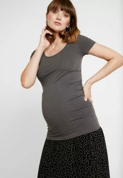 Anna Field MAMA 2 PACK - T-Shirt Basic - Dark Gray/black -Anna Field Geschäft 18f88c666d4f4ae7af077ff0b0321187