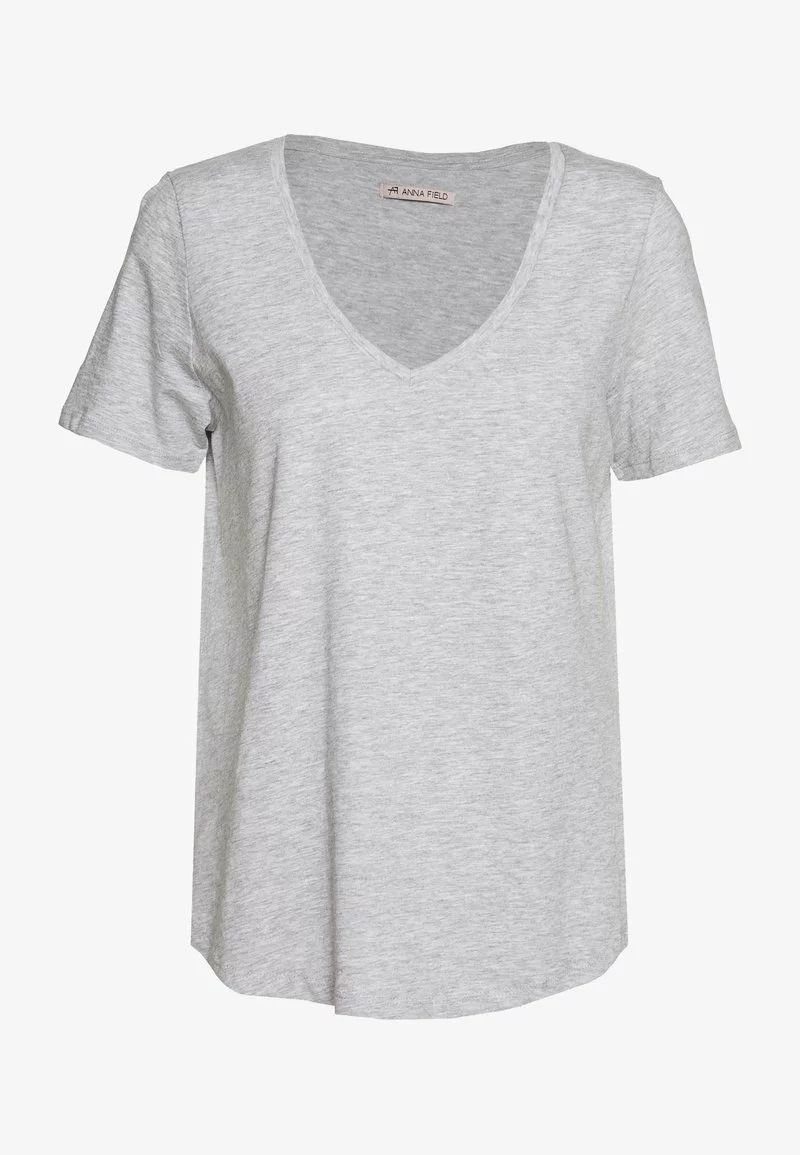T-Shirt basic - mottled light grey/blue Anna Field T-Shirt Basic - Mottled Light Grey/blue -Anna Field Geschäft 3598118720b84424bee8837e92c91ba9