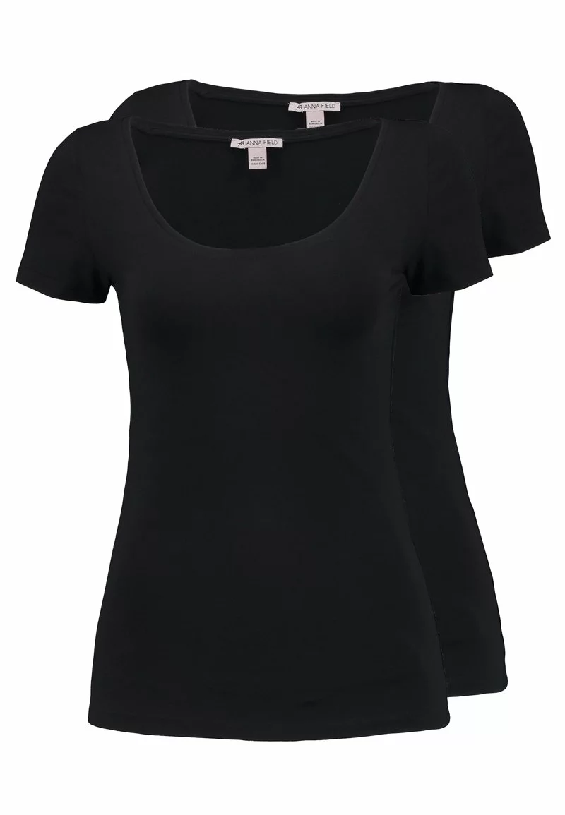 2 PACK - T-Shirt basic - black Anna Field 2 PACK - T-Shirt Basic - Black -Anna Field Geschäft 48f07ececd79434cb6c32282610558a6