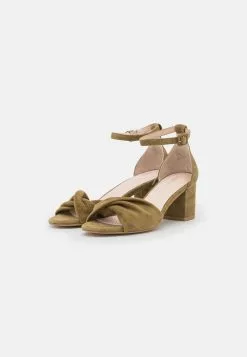 Anna Field LEATHER - Riemensandalette - Khaki -Anna Field Geschäft 56441ff72ab8482a992cc604e547c877