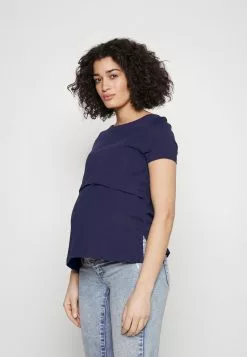 Anna Field MAMA MATERNITY LONG TEE - T-Shirt Basic - Dark Blue