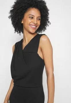 Anna Field Petite DRAPPED NECKLINE SMART BODYCON SLEEVELESS MINI DRESS - Jerseykleid - Black -Anna Field Geschäft 9f81155bf87843799042533d6c813969