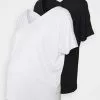 Anna Field MAMA 2 PACK - T-Shirt Basic - White/black