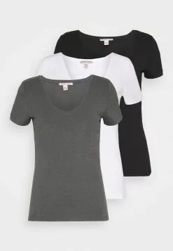 Anna Field 3 PACK - T-Shirt Basic - Black, White
