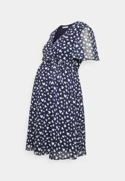 Anna Field MAMA Freizeitkleid - Dark Blue/white -Anna Field Geschäft e4531adb63194f1c90cc6d05d607204d
